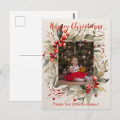 Uw Kerst Briefkaart waterverf | Uw foto (Voorkant / Achterkant)