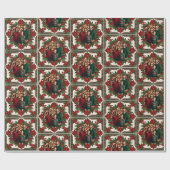 Uw Kerstfoto Klassiek Rood Groen Roll van Cadeaupapier (Vlak)