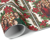 Uw Kerstfoto Klassiek Rood Groen Roll van Cadeaupapier (Rol Hoek)