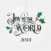 Uw kerstfoto met jaar of tekst metalen ornament (Achterkant)