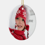 Uw kerstfotoversiering keramisch ornament (Rechts)