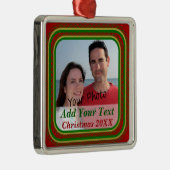 Uw kerstpremiumversiering metalen ornament (Rechts)