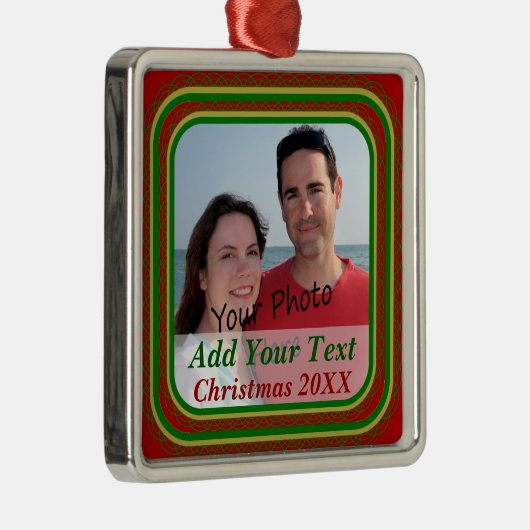 Uw kerstpremiumversiering metalen ornament (Rechts)