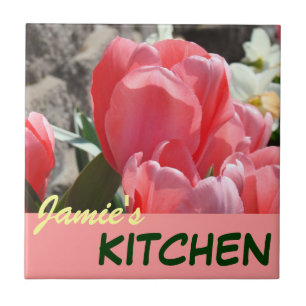 Uw Keuken aanrecht Tafel Keramische Tegels Tulpen Tegeltje