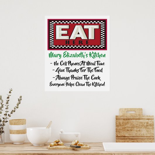 Uw keukenregels Poster (Keuken)