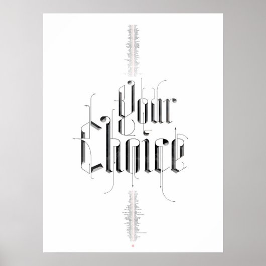 Uw Keuze Poster (wit) (Voorkant)