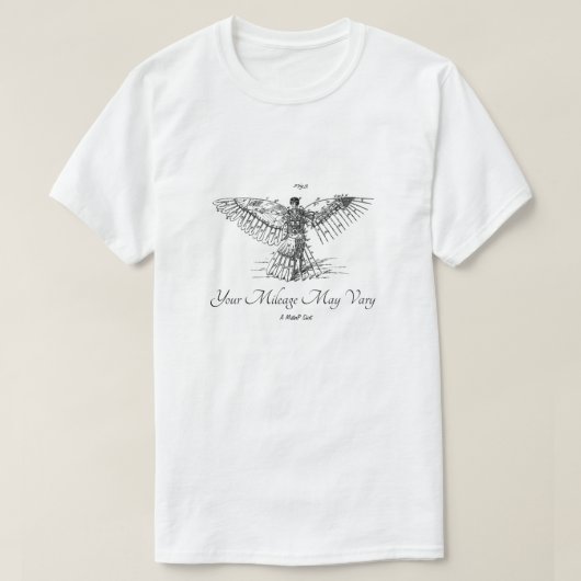Uw kilometerstand kan variëren (Icarus) - een Mist T-shirt (Design voorkant)