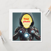 Uw kind als een superheld, aangepaste superheldenk kaart (Voorkant / Achterkant in situ)