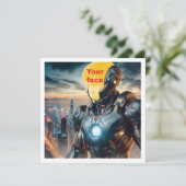 Uw kind als een superheld, aangepaste superheldenk kaart (Staand voorkant)