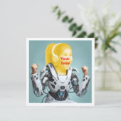 Uw kind als een superheld, aangepaste superheldenk kaart (Staand voorkant)