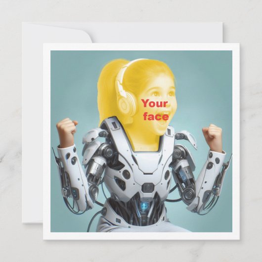 Uw kind als een superheld, aangepaste superheldenk kaart (Voorkant)