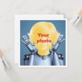 Uw kind als robot, robotuitnodiging, robot kaart (Voorkant / Achterkant in situ)