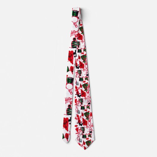 Uw Kinder kunstwerk op een Stropdas Custom Fathers (Achterkant)