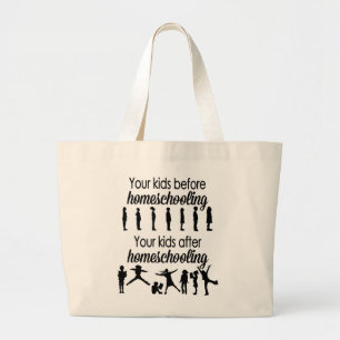 Uw Kinderen voor en na het kiezen van een woning Grote Tote Bag