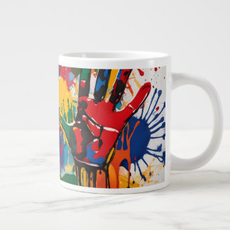 Uw Kinds Kunstwerk Uniek Gepersonaliseerd Grote Koffiekop