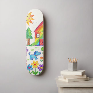 Uw Kinds Kunstwerk Uniek Gepersonaliseerd Persoonlijk Skateboard