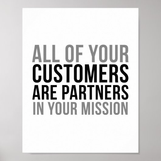 Uw klant is partners in uw missie poster (Voorkant)