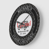 Uw klassieke autofoto uploaden wandklok (Hoek)