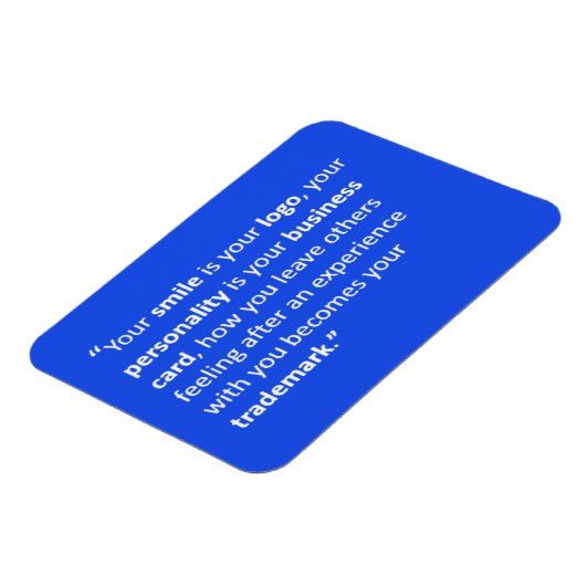 UW KLEIN IS UW LOGO MOTTO MOTIVATIE QUOTE MAGNEET (Linkerzijde)