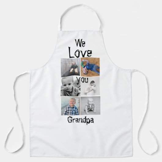 Uw kleinkinderen 6 fotocollage schort (Voorkant)