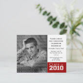 UW KLEUR - 2010 Afstuderen Uitnodiging Briefkaart (Staand voorkant)