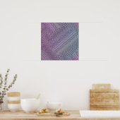 Uw kleur met Op Art Waves Poster (Keuken)