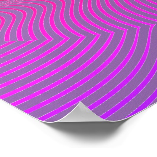 Uw kleur met Op Art Waves Poster (Hoek)
