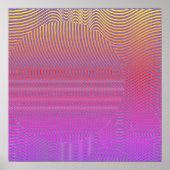 Uw kleur met Op Art Waves Poster (Voorkant)