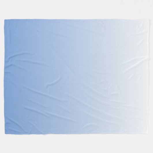 Uw kleur met Witte Ombre Fade Gradiënt Fleece Deken (Voorkant (Horizontaal))