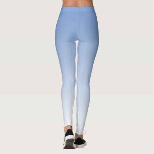 Uw kleur met Witte Ombre Fade Gradiënt Leggings (Achterkant)