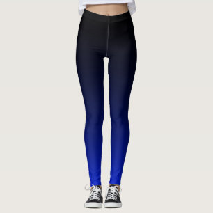 Uw kleur met zwarte ombre Fade Gradiënt Leggings