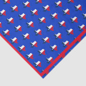 Uw kleur/rand Texas State-vlag Blauw & rood Tissuepapier (Detail)