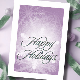 Uw kleur Sneeuwvlok Veelkleurige Glitter Feestdagen Kaart