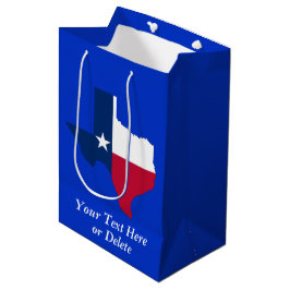 Uw kleur/tekst Texas State Flag Blue & Red Medium Cadeauzakje