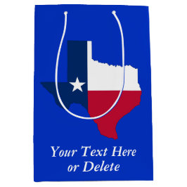 Uw kleur/tekst Texas State Flag Blue & Red Medium Cadeauzakje