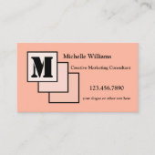 Uw Kleuren Creatieve Monogram Visitekaartje (Voorkant)