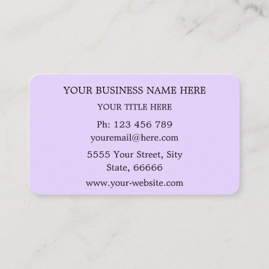 Uw kleuren en de Logo van de Doopvont of het Visit Visitekaartje (Achterkant)