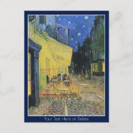 Uw kleuren- en tekstVan Gogh Cafe Terrace 's nacht Briefkaart