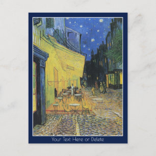 Uw kleuren- en tekstVan Gogh Cafe Terrace 's nacht Briefkaart
