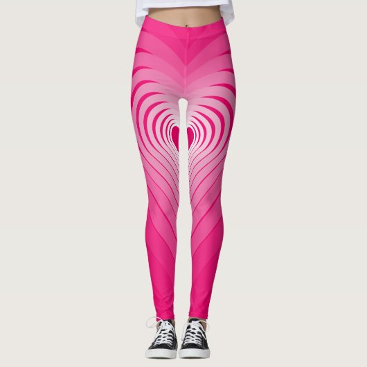 Uw kleuren - Roze hartenliefhebbers Leggings (Voorkant)