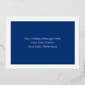 Uw kleuren Star of David Menorah Happy Chanoeka Folie Feestdagenkaart (Achterkant)