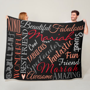 Uw kleuren Uw woorden van vriendschap en betekenis Fleece Deken