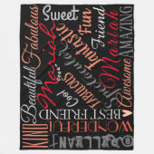 Uw kleuren Uw woorden van vriendschap en betekenis Fleece Deken (Voorkant)