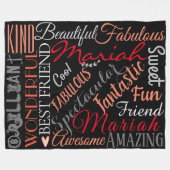 Uw kleuren Uw woorden van vriendschap en betekenis Fleece Deken (Voorkant (Horizontaal))