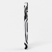 Uw kleuren Waves Zwart Wit Ontwerp iPhone Case (Achterkant/rechts)