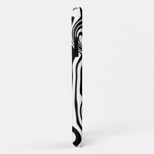 Uw kleuren Waves Zwart Wit Ontwerp iPhone Case (Achterkant/rechts)