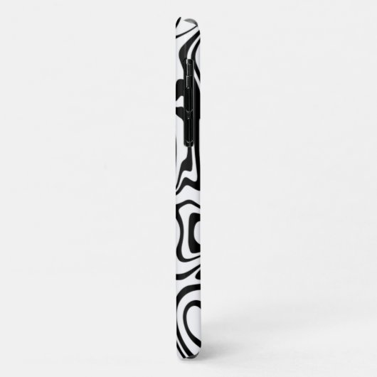 Uw kleuren Waves Zwart Wit Ontwerp iPhone Case (Achterkant/links)