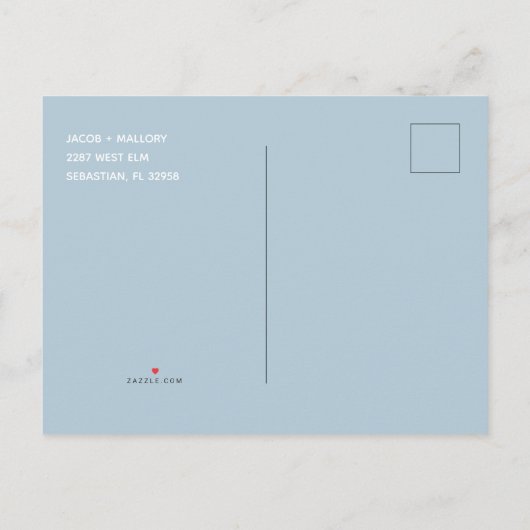 Uw kleurkeuze nog lang en gelukkig na het opslaan  aankondigingskaart (Achterkant)