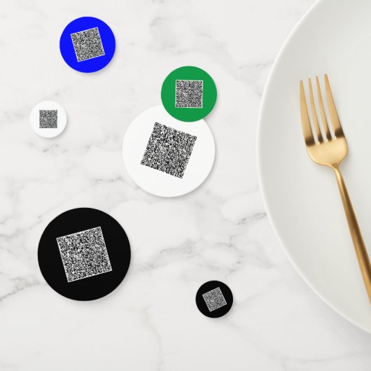 Uw kleurrijke QR code Confetti - aangepaste kleure (Groep)