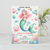 uw koele vis zee blauwe zeemeermin oceaan 1st Verj Kaart (Staand voorkant)